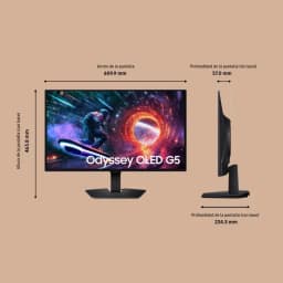 Samsung S27FG506SU QD-OLED 27 pouces QHD 180 Hz avec bords fins, pied réglable et profil ultra fin 57 mm, design noir élégant pour gaming immersif