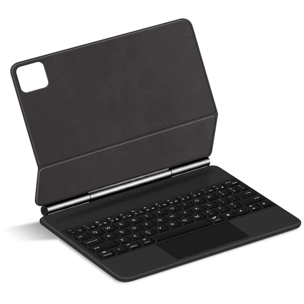 Clavier avec touchpad pour Xiaomi Pad 8 et 8 Pro, coque noire intelligente, touches chiclet, support pliable, découpe caméra large, design fin et élégant - Ítem1