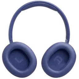 JBL Tune 730BT azul com arco acolchoado e conchas circum-aurais ovais, almofadas macias com marcações L e R, design sem fios elegante e moderno
