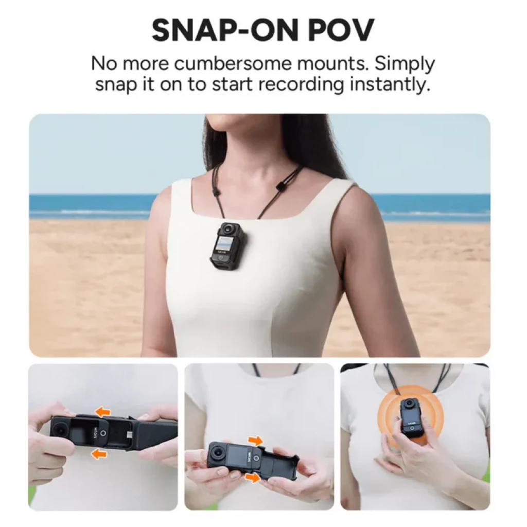 SJCAM C400 Pocket 4K Caméra d'action modulaire 3en1 avec écran orientable - Ítem5