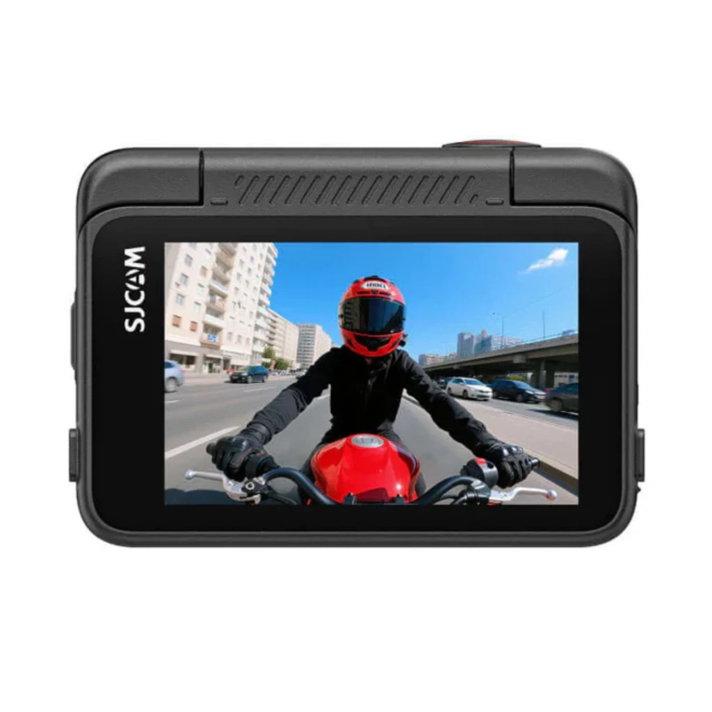 Kit standard SJCAM SJ30 4K à double objectif avec deux capteurs avant, écran frontal minimal, bouton rouge supérieur et boîtier noir compact pour action - Ítem4