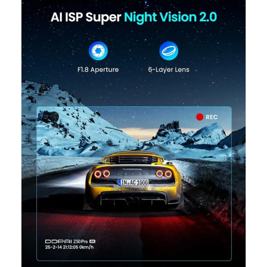 Dash Cam DDPAI Z50 Pro GPS con resolución 4K y pantalla de 3 pulgadas - Ítem1