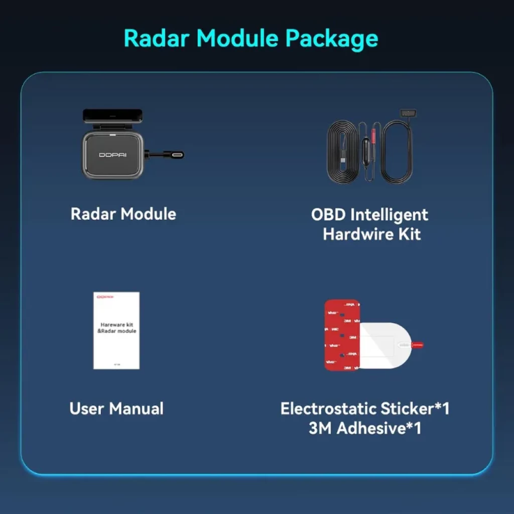Module radar DDPAI FDN pour caméras N5 et N5 Dual finition noir mat - Ítem5