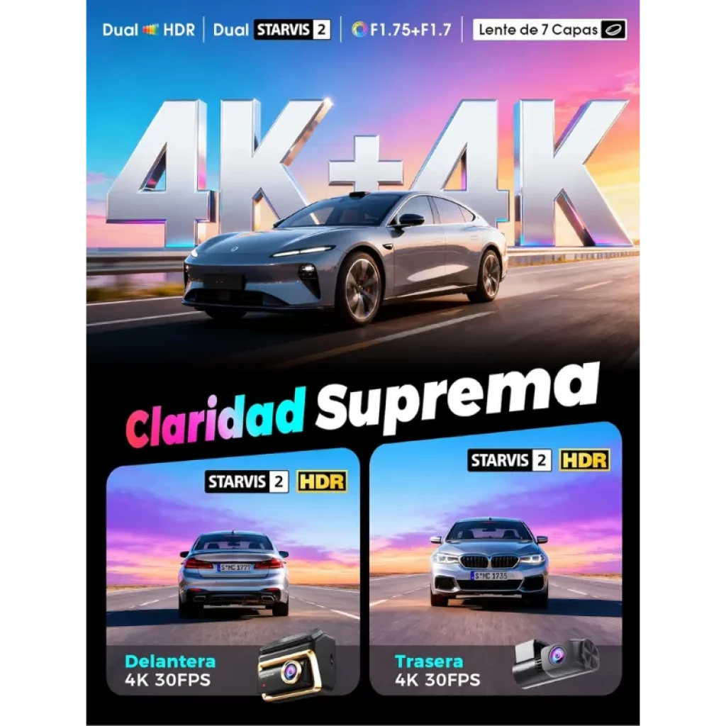 Conjunto completo de câmaras DDPAI Z90 Master: frontal e traseira com módulo 4G - Item1