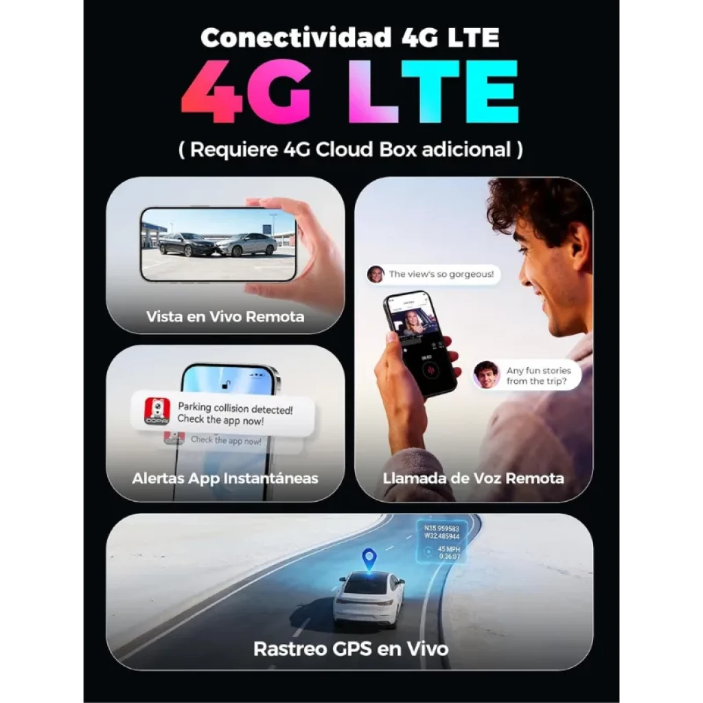 Conjunto completo de câmaras DDPAI Z90 Master: frontal e traseira com módulo 4G - Item4