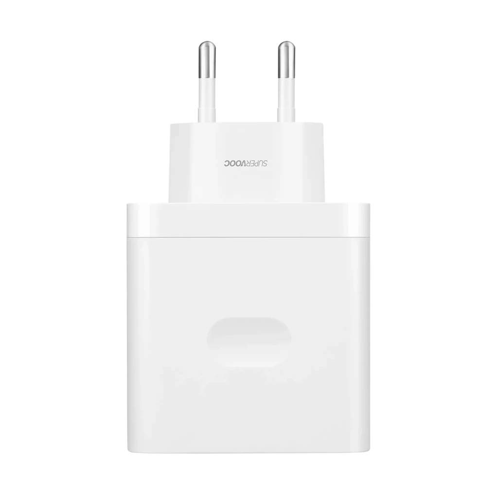 Oneplus SUPERVOOC 120W - Cargador de corriente blanco, compacto, enchufe europeo de dos pines, puerto USB-C superior, acabado mate con logo discreto - Ítem1