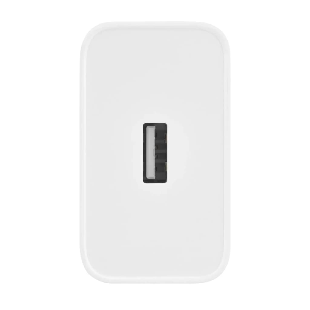 OnePlus SUPERVOOC 120 W - Carregador, corpo branco minimalista com porta USB-A central preta e cantos arredondados, design compacto e elegante