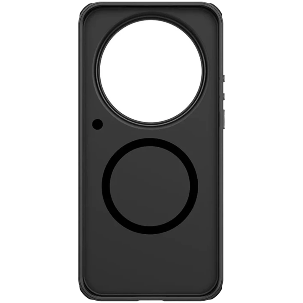 Funda negra para Xiaomi 17 Ultra con acabado mate antideslizante, anillo magnético integrado y gran recorte para cámara, bordes precisos y delgados - Ítem