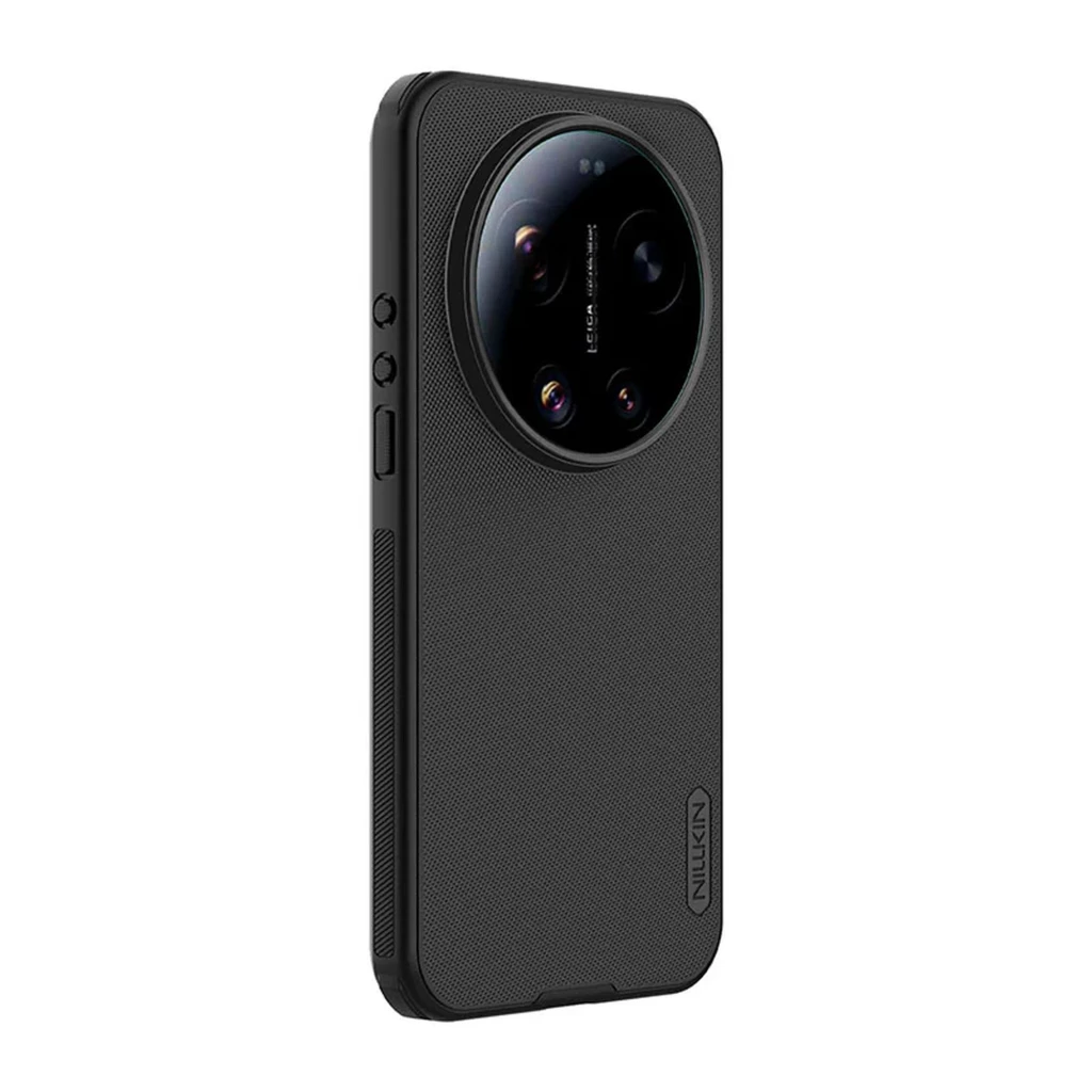 Funda negra para Xiaomi 17 Ultra con acabado mate antideslizante, anillo magnético integrado y gran recorte para cámara, bordes precisos y delgados - Ítem1