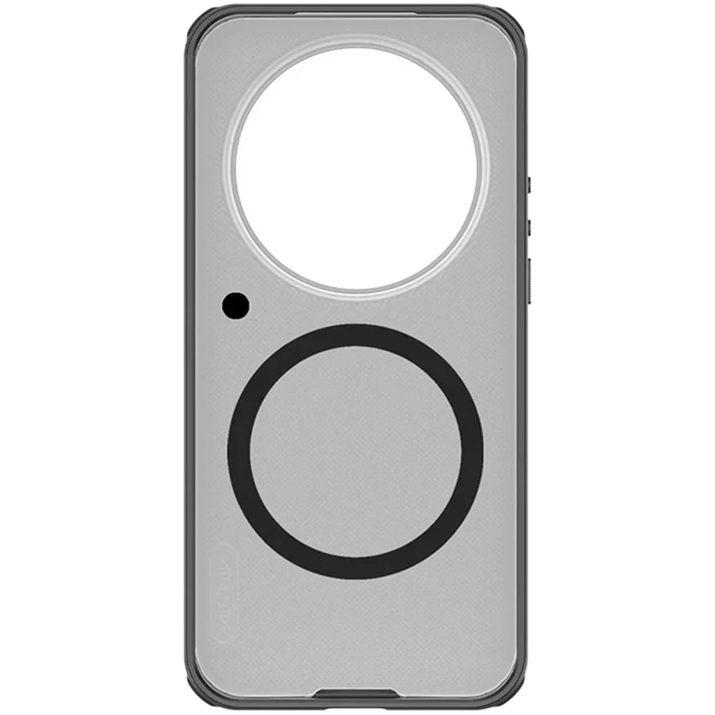 Funda Nillkin Super Frosted Shield Pro Magnetic para Xiaomi 17 Ultra en negro transparente, trasera texturizada, aro magnético y gran recorte para cámara - Ítem