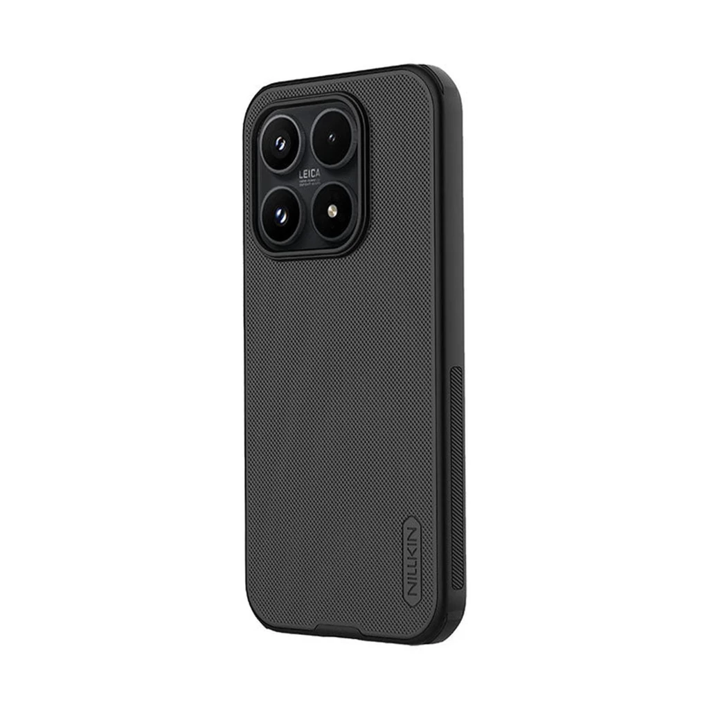 Coque magnétique Nillkin Super Frosted Shield Pro pour Xiaomi 17 Black, texture antidérapante, dos mat, anneau MagSafe blanc, bords renforcés, découpes - Ítem2