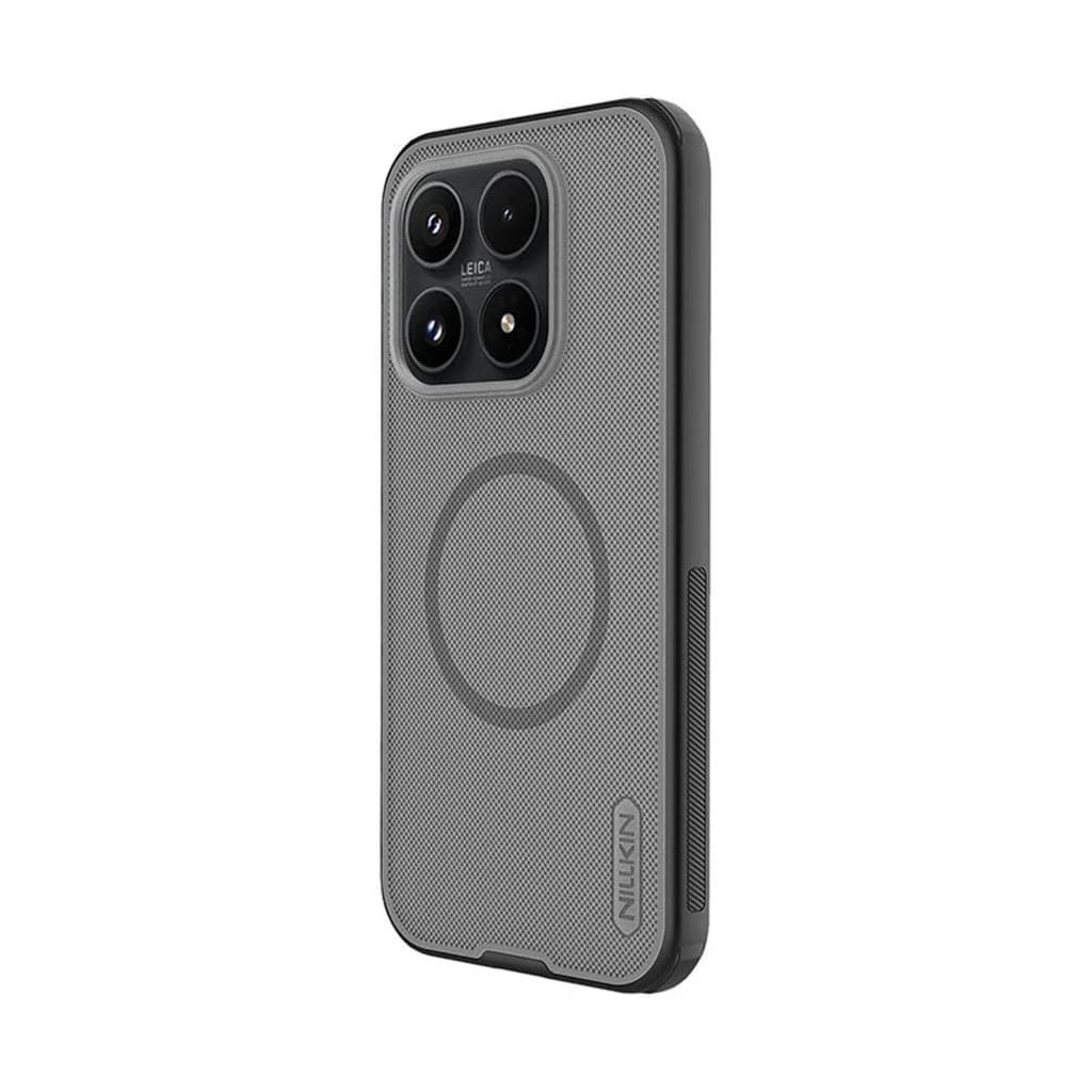 Coque magnétique Nillkin Super Frosted Shield Pro pour Xiaomi 17, finition texturée antidérapante, anneau MagSafe intégré, bords renforcés, coloris noir