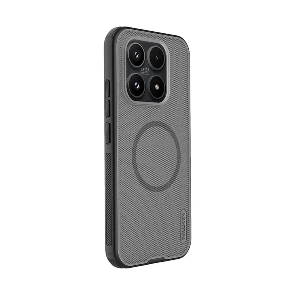 Coque magnétique texturée noire translucide avec anneau MagSafe, bords antidérapants, découpes précises pour triple caméra et boutons du Xiaomi 17