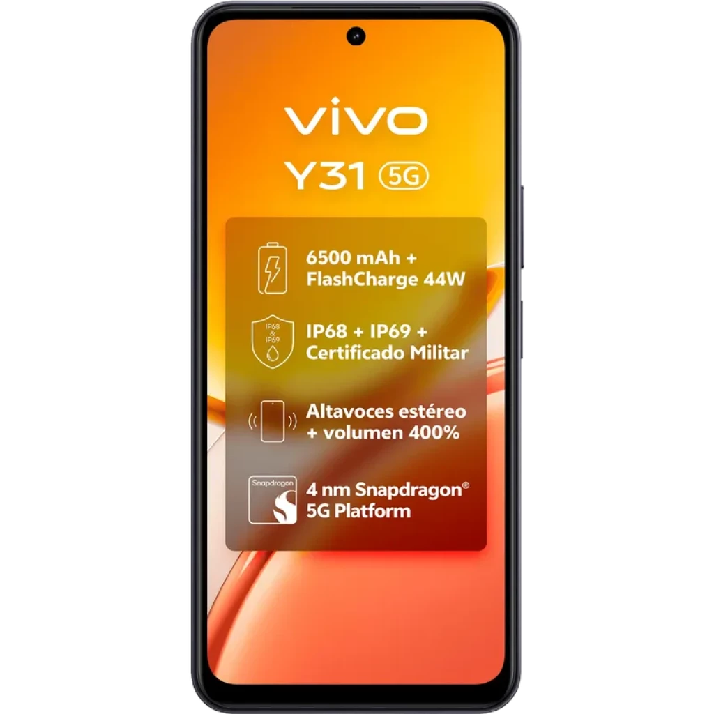 Vivo Y31 5G 512 Go Noir Écran 120 Hz 6 Go de RAM Batterie 6500 mAh - Ítem2