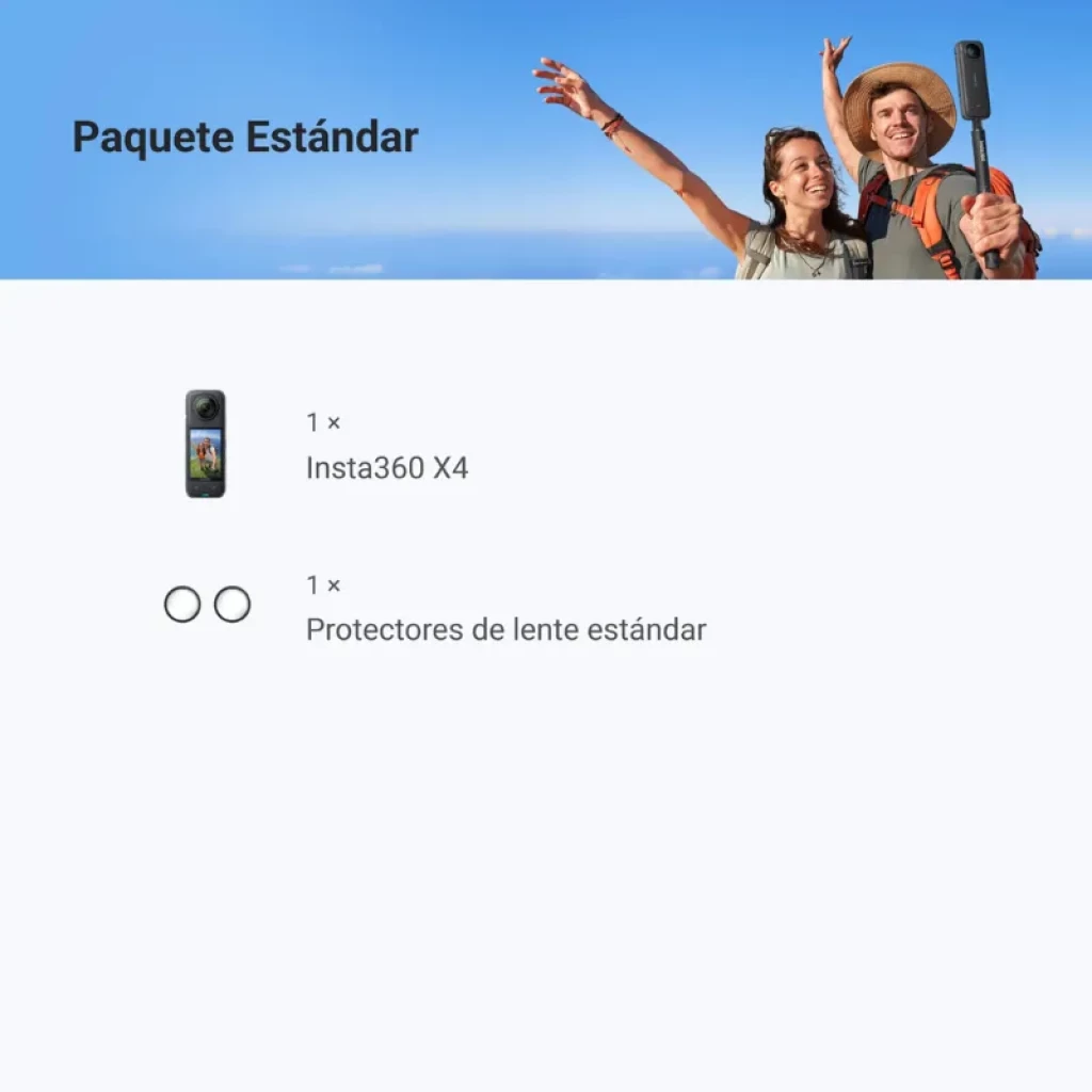 Caméra Insta360 X4 8K à 360 degrés, vue de face - Ítem7