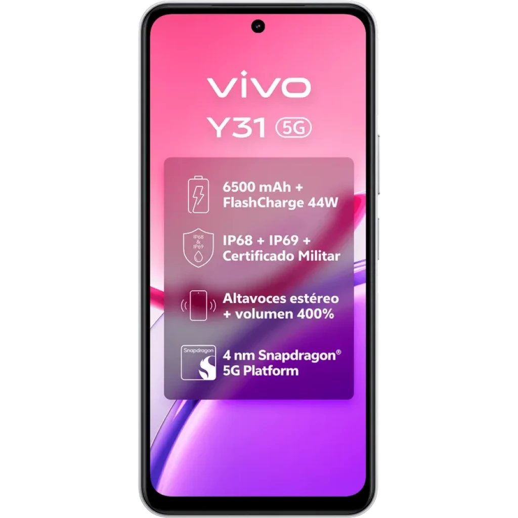 Vivo Y31 5G 256 Go Blanc Snapdragon 4 Gen 2 (4 nm) 6 Go de RAM Écran HD+ - Ítem3