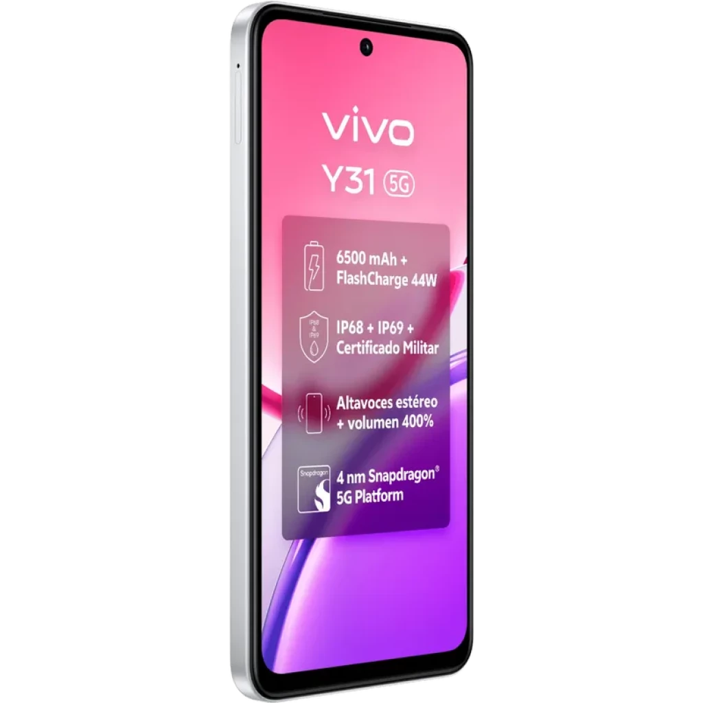 Vivo Y31 5G 256 Go Blanc Snapdragon 4 Gen 2 (4 nm) 6 Go de RAM Écran HD+ - Ítem4