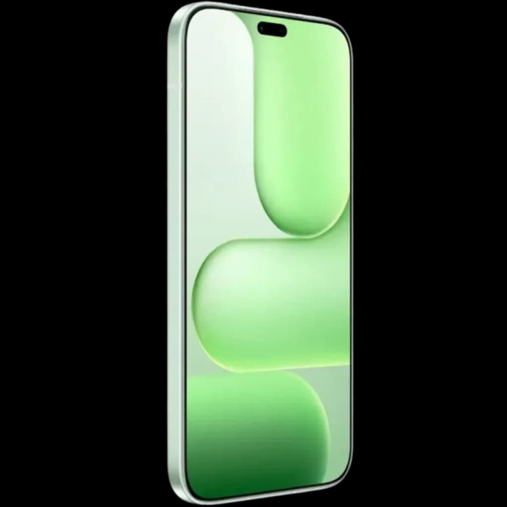 Honor 600 Lite 5G verde Sprout com tela ampla bordas finas e recorte duplo para câmera frontal design elegante em verde suave brilhante