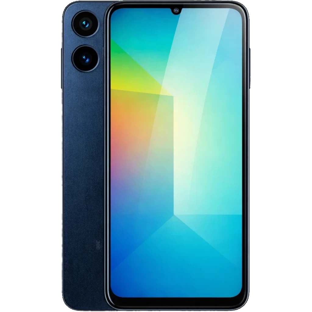 Película de vidro temperado Samsung Galaxy A06 5G Full Screen 3D com bordas pretas, cobertura total, recorte para câmera frontal e proteção contra riscos - Item