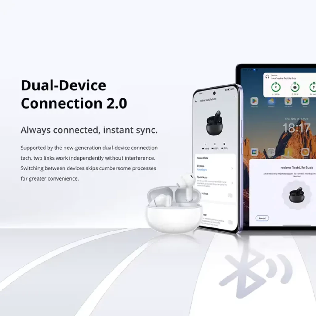 Realme TechLife Buds Bluetooth 5.4 36h Autonomía Negro - Auriculares Inalámbricos - Ítem5