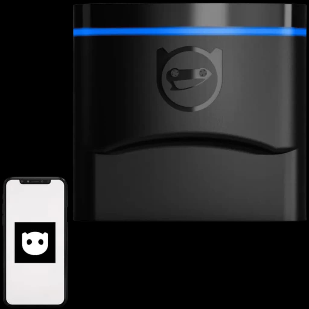 Scanner de diagnostic OBDeleven 2 Pro Pack Programmation VAG Bluetooth BLE, boîtier noir compact avec anneau LED bleu, logo distinct, app mobile associée