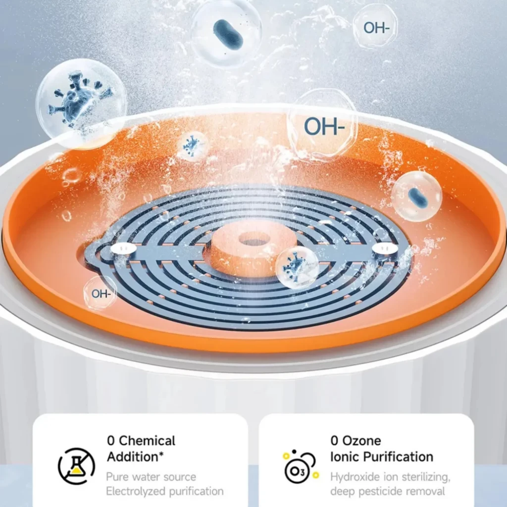 Deerma GS01 - Limpador portátil de frutas e legumes com tecnologia Vortex - Item4