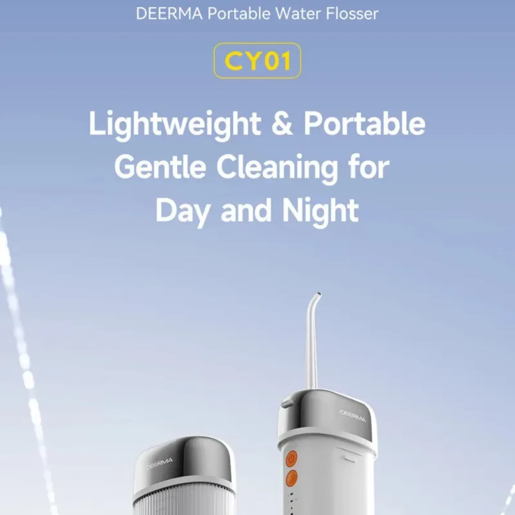 Irrigador bucal portátil Deerma Water Flosser CY01, 240 ml, 140 PSI - Limpeza interdental sem fios - Item2