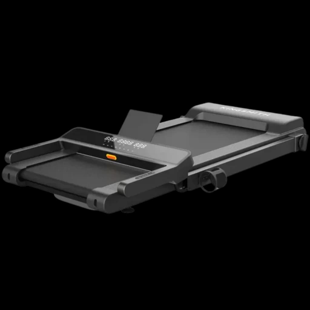 Cinta de correr plegable Kingsmith WalkingPad CLS460 negra, panel digital, soporte para dispositivo, ruedas de transporte, velocidad 14 km h e inclinación 7°