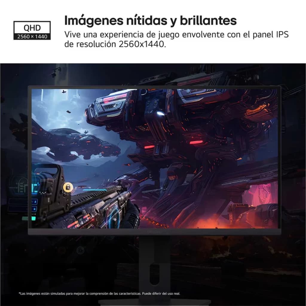 Écran LG UltraGear 27 pouces QHD 2560x1440, dalle IPS, bords fins, couleurs vives et contraste net, idéal pour jeux rapides avec 200 Hz et 1 ms GtG