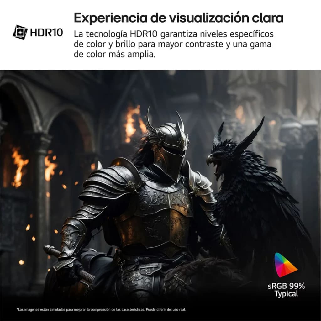 Monitor LG UltraWide 34 IPS UWFHD 100 Hz com HDR10, bordas finas e cores sRGB 99, exibindo jogos com alto contraste e ampla gama de cores