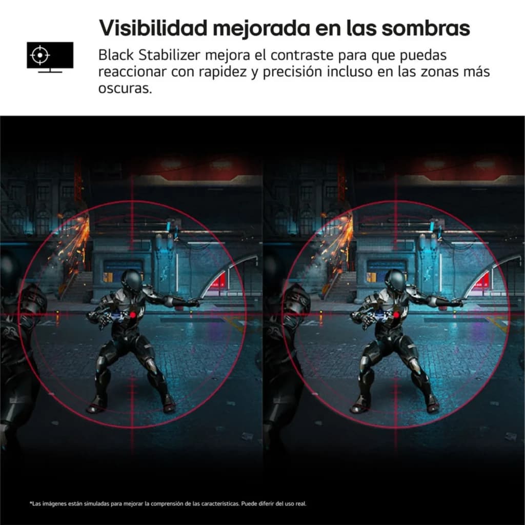 Monitor LG UltraWide 34 IPS UWFHD 100 Hz com Black Stabilizer: visibilidade aprimorada em cenas escuras, contraste elevado e mira central para jogos