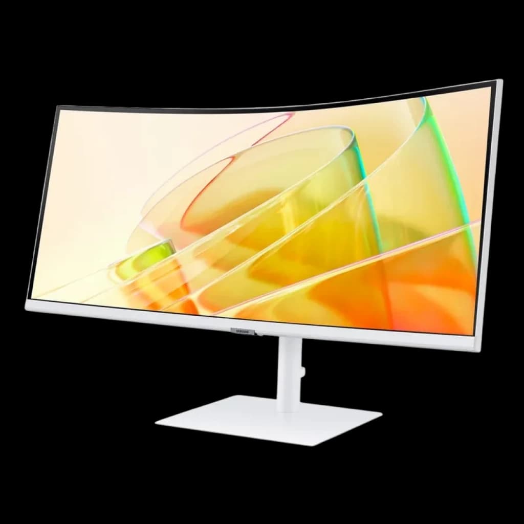 Samsung S65TC 34 pulgadas curvo 1000R UltraWide QHD, biseles delgados, acabado blanco, soporte ergonómico y pantalla vibrante compatible con Thunderbolt 4