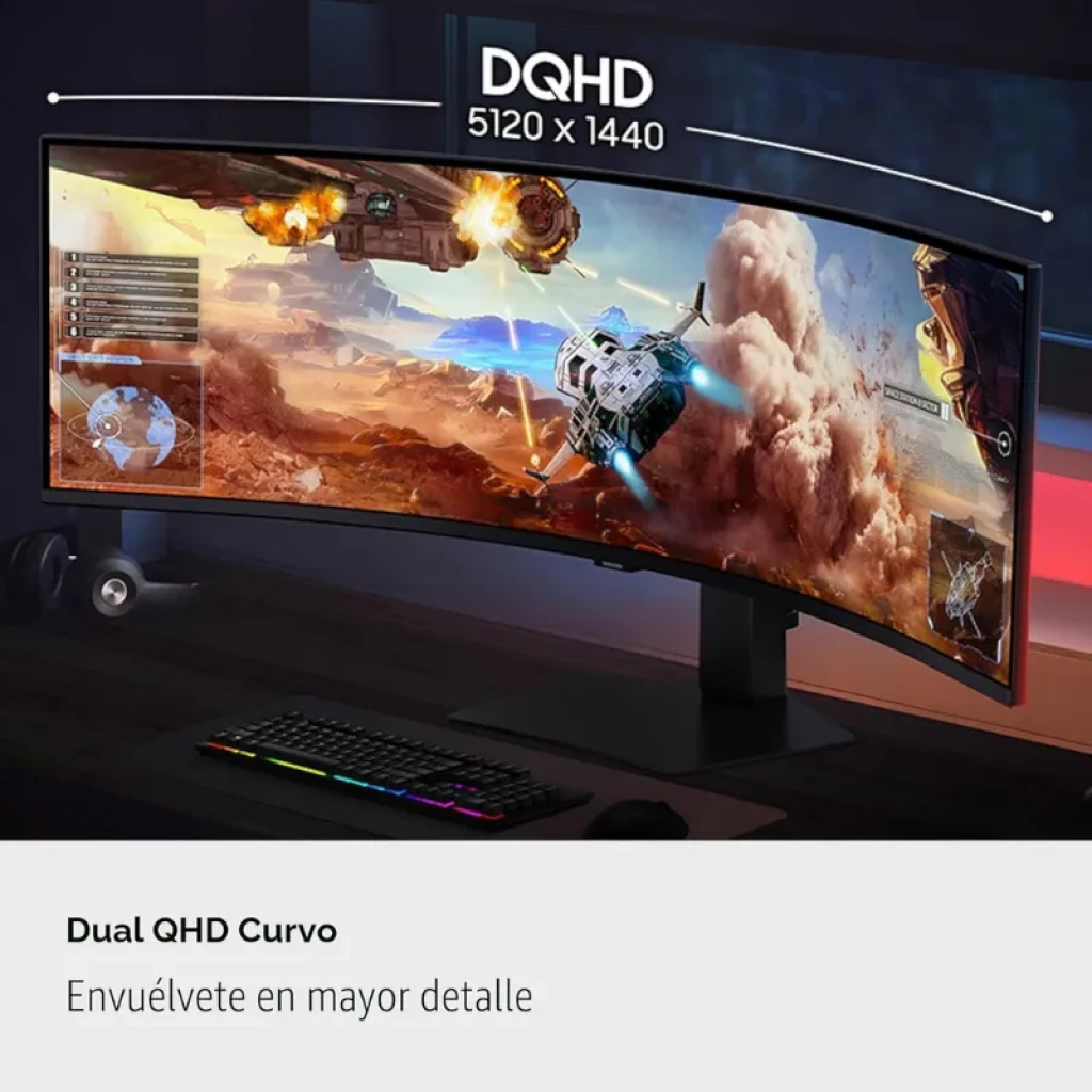 Monitor curvo Samsung Odyssey G9 G91F de 49 pulgadas, resolución Dual QHD y formato panorámico 32:9 - Ítem5