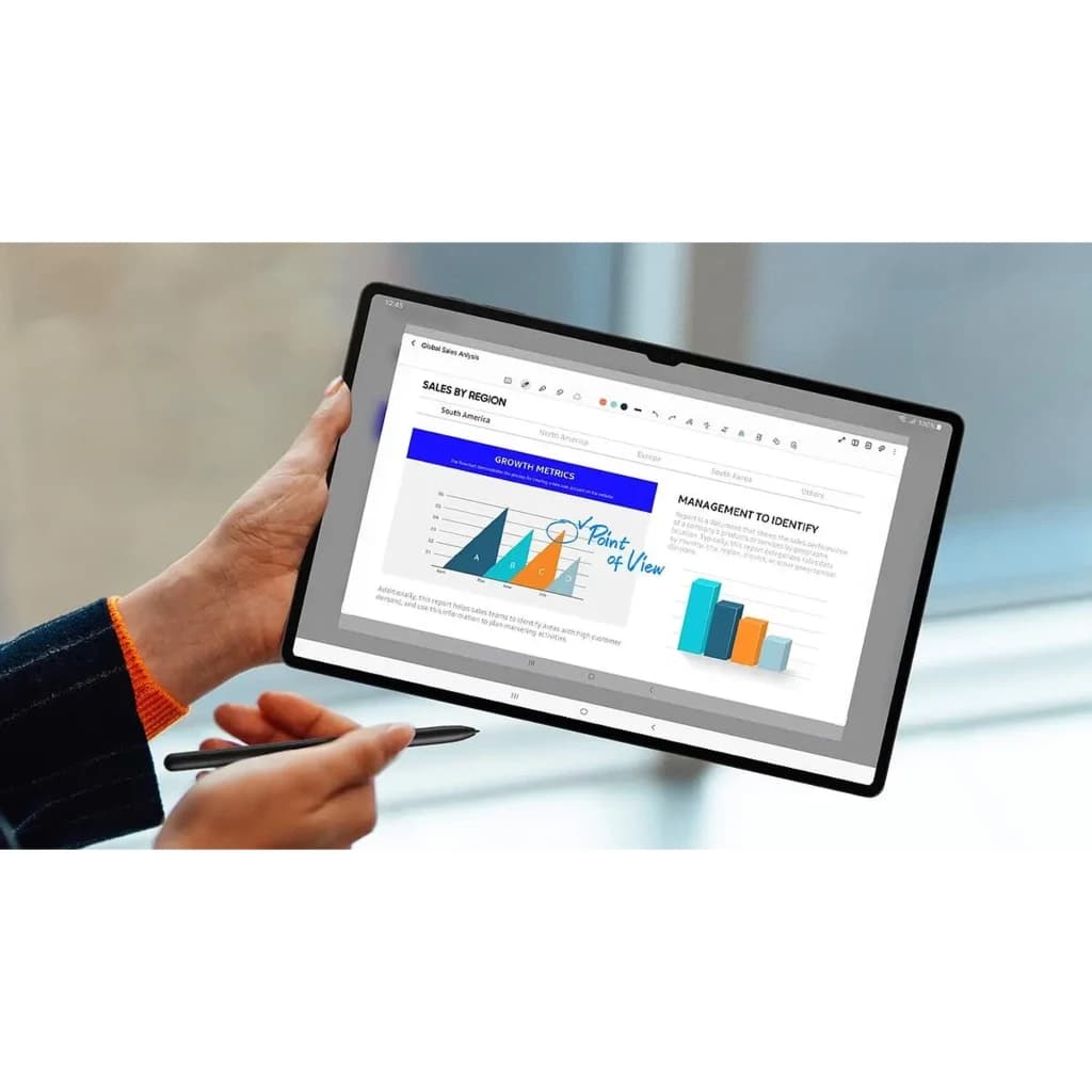 Samsung S Pen para Tab S9/S10 Series Negro, lápiz estilizado con punta fina y cuerpo mate, ideal para escritura y dibujo preciso en pantalla táctil