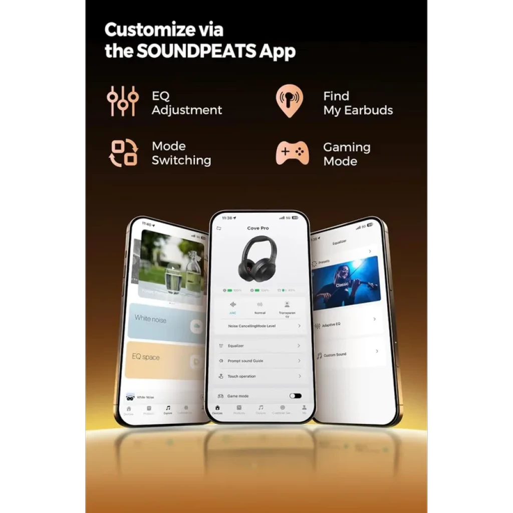 SoundPEATS Cove Pro ANC 56dB Bluetooth 6.0 - Auscultadores sem fios - Item5