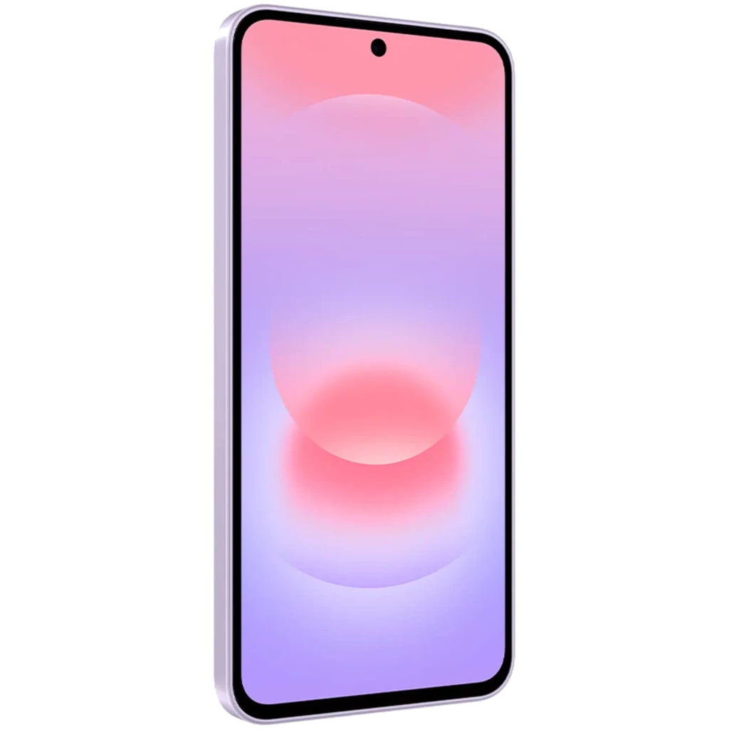 Samsung Galaxy A37 5G lavanda com ecrã plano de 6,6 polegadas, câmara tripla vertical traseira e furo central para a câmara frontal, design minimalista - Item1