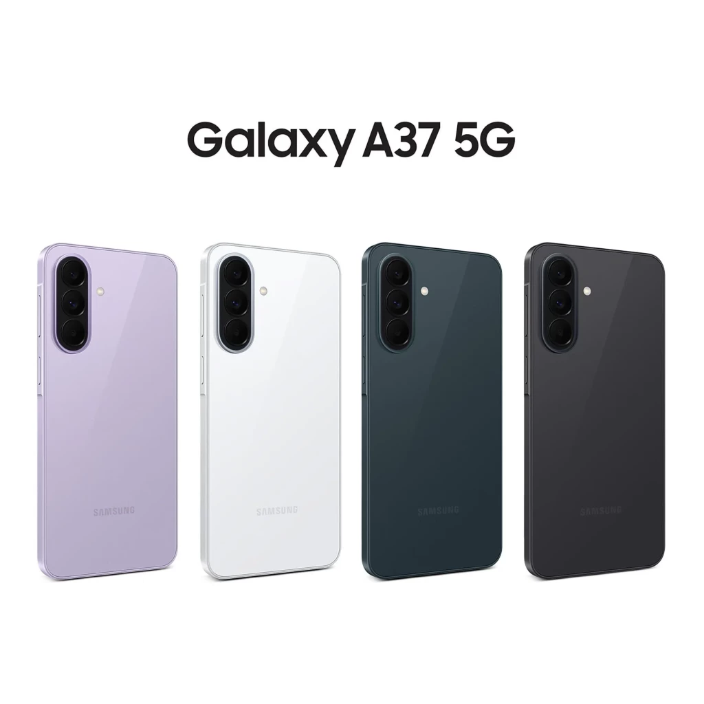 Samsung Galaxy A37 5G lavanda com ecrã plano de 6,6 polegadas, câmara tripla vertical traseira e furo central para a câmara frontal, design minimalista - Item7
