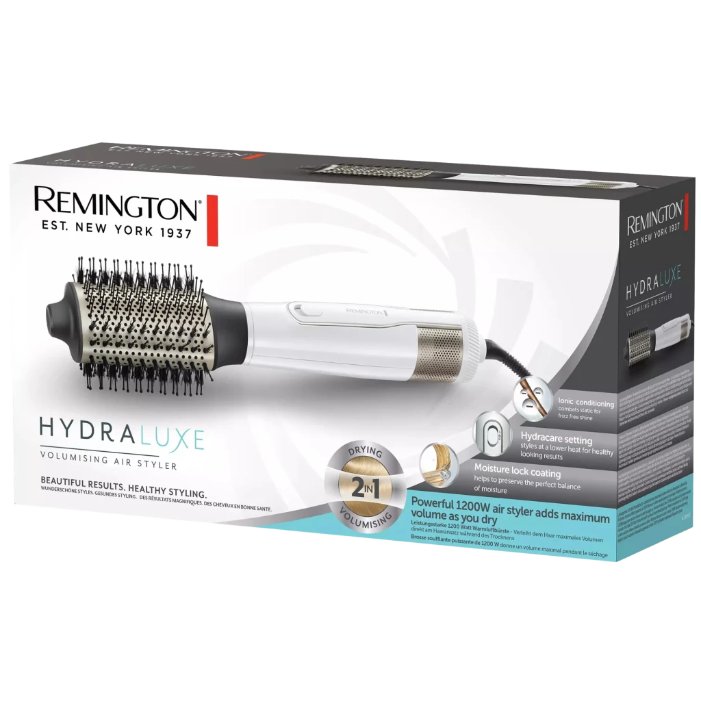 Remington Hydraluxe AS8901 - Escova de ar quente com revestimento Moisture Lock e função Hydracare - Item1