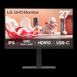 Écran LG 27BA75QB-B.AEU de 27 pouces, QHD, IPS, 100 Hz