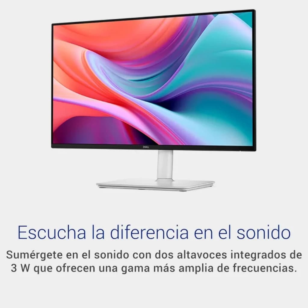 Monitor DELL S Series S2425HSM 24 FHD IPS con biseles delgados, peana metálica ajustable y altavoces integrados de 3 W; pantalla fluida 144 Hz FreeSync