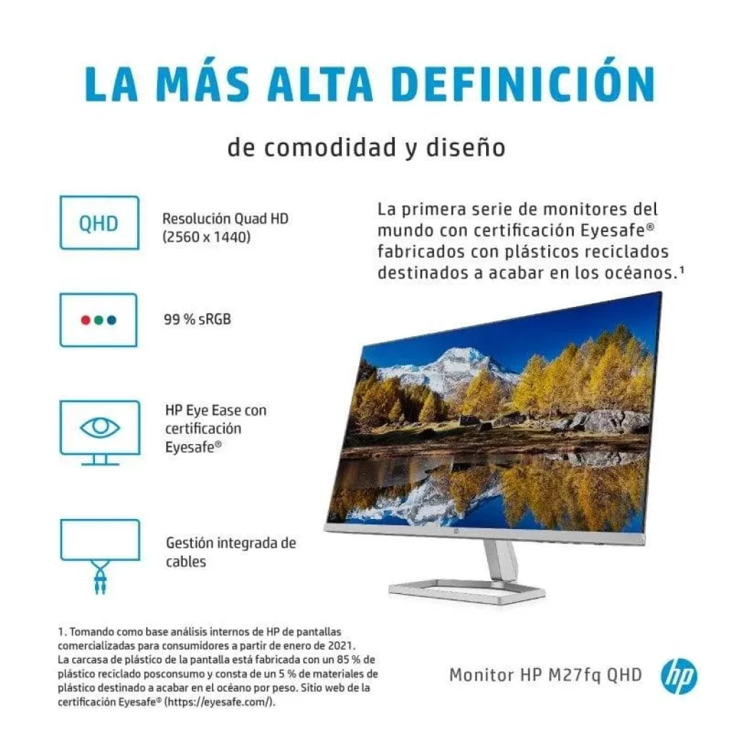 HP M27fq, 27 pouces, résolution QHD, avec un design à bords ultra-fins - Ítem4
