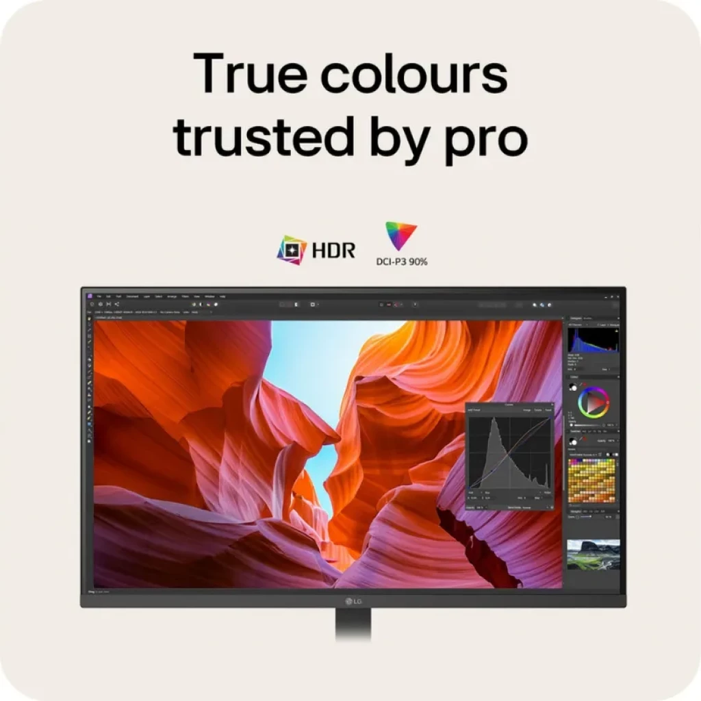 LG 32U720A-B de 31,5 polegadas com molduras finas, suporte ajustável e conectividade USB-C PD de 90 W - Item4