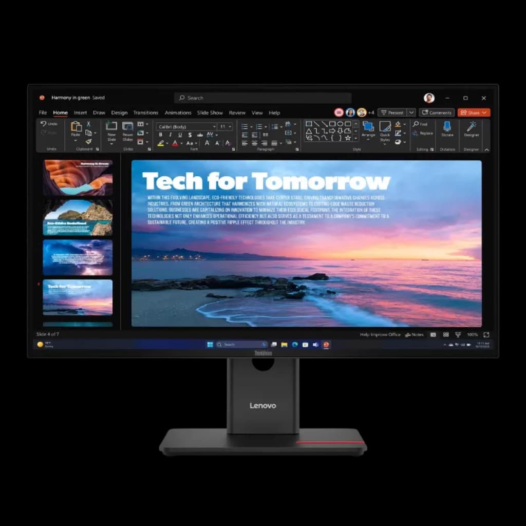 Monitor profesional Lenovo ThinkVision T27QD-40 QHD 120Hz con marcos mínimos