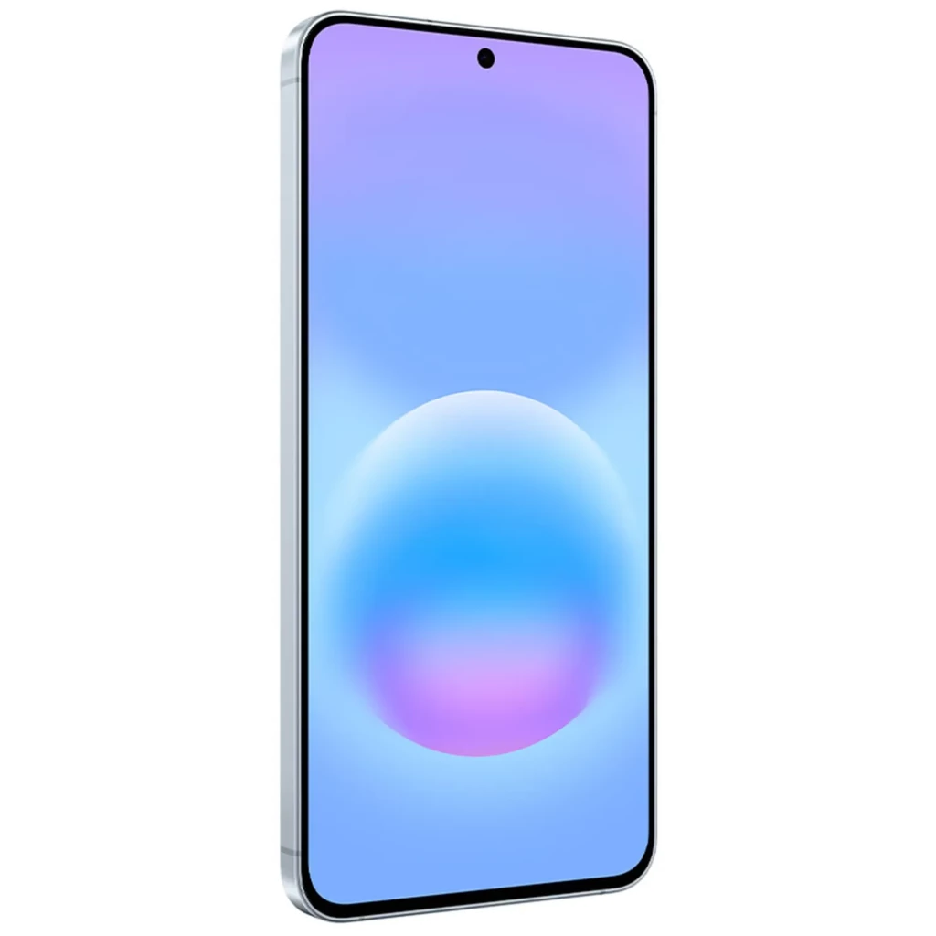 Samsung Galaxy A57 5G bleu, écran Super AMOLED bord à bord avec poinçon central, triple module photo arrière vertical, design fin et épuré - Ítem1