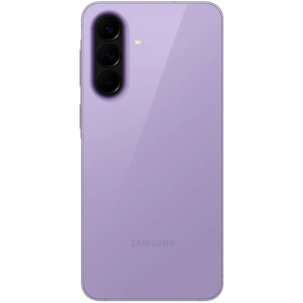 Smartphone lilas avec écran bord à bord et poinçon central, dos mat avec triple appareil photo vertical; bords fins et finition élégante Samsung Galaxy - Ítem3