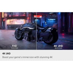 Comparaison entre la résolution FHD et la 4K UHD sur le moniteur gaming Samsung Odyssey G7 27 pouces : une netteté et un niveau de détail supérieurs