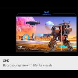Écran gaming Samsung Odyssey G6 27 pouces QHD (2560 x 1440) avec dalle IPS, 350 Hz, FreeSync Premium et G-Sync ; couleurs vives et niveau de détail supérieur par rapport au FHD