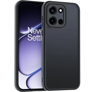 Capa Square Liquid Premium preta para Oneplus Nord 6 