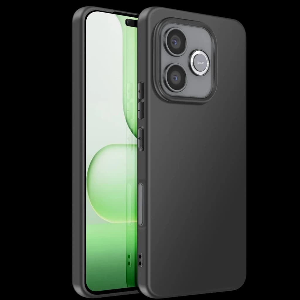 Funda Honor 600 Lite Square Liquid Premium Negro con acabado mate, bordes elevados y protección de cámara doble; recortes precisos y botones accesibles