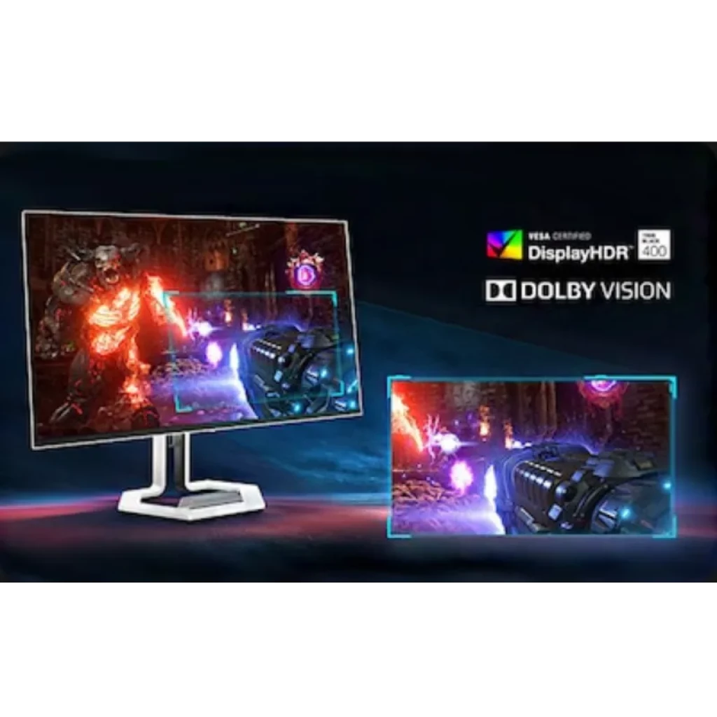 Vista frontal do monitor Lenovo Legion Pro 27UD-10 4K QD-OLED de 26,5 polegadas - Item4